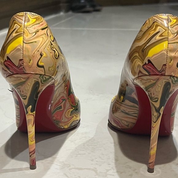 Christian Louboutin Multicolor Marble Pigalle Follies Pumps - Picture 1 of 9